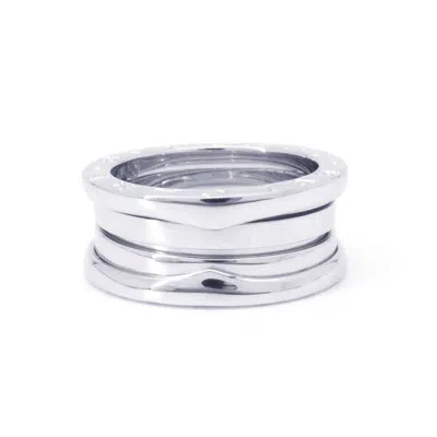 Pre-owned Bvlgari B. Zero1 Gold (18k) Band Ring () In Silver