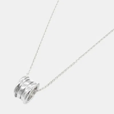 Pre-owned Bvlgari B-zero1 Necklace 18k White Gold White Gold Silver Metal