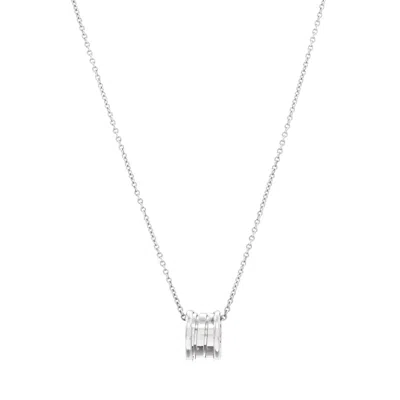 Bvlgari B. Zero1 Pendant Necklace 18k White Gold In Metallic