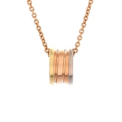 Bvlgari B. Zero1 Perfect Mistake Pendant Necklace 18k Tricolor Gold In Multi
