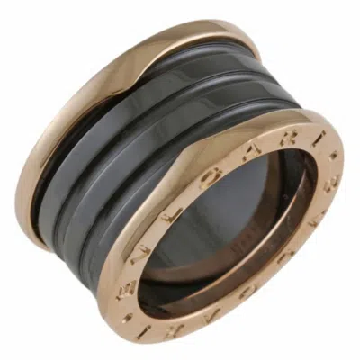 Pre-owned Bvlgari B. Zero1 Pink Ceramic Band Ring () In Multi