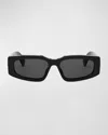 Bvlgari Bulgari B.zero1 Rectangular Frame Sunglasses In Black
