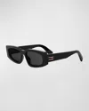 Bvlgari Women's B. Zero1 54mm Rectangular Sunglasses In Black