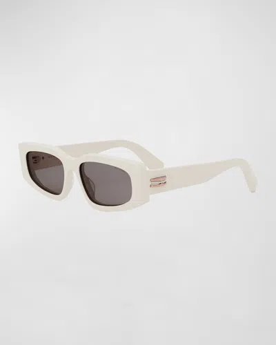 Bvlgari B. Zero1 Rectangle Sunglasses In White