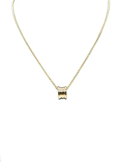 Pre-owned Bvlgari B-zero1 Ring-pendant Necklace In Gold
