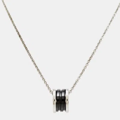 Pre-owned Bvlgari B. Zero1 Save The Children Ceramic Sterling Silver Pendant Necklace