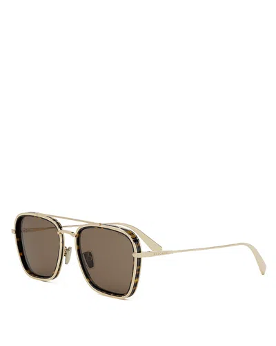 Bvlgari B.zero1 Square Sunglasses In Gold/brown