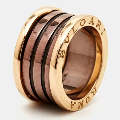 Bvlgari B. Zero1 Roma Ceramic 18k Rose Gold Ring