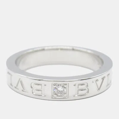 Pre-owned Bvlgari Band Ring Eu 51 In White