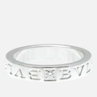Pre-owned Bvlgari Band Ring Eu 55 In White
