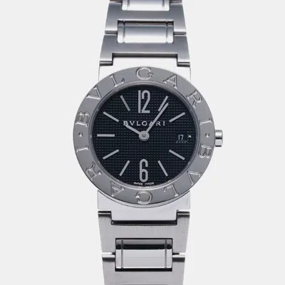 Pre-owned Bvlgari Bb26ss Quartz Women's Wristwatch 26 Mm In Black
