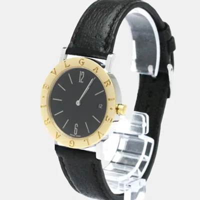 Pre-owned Bvlgari Bb33sgld Quartz Men's Wristwatch 33 Mm In Black