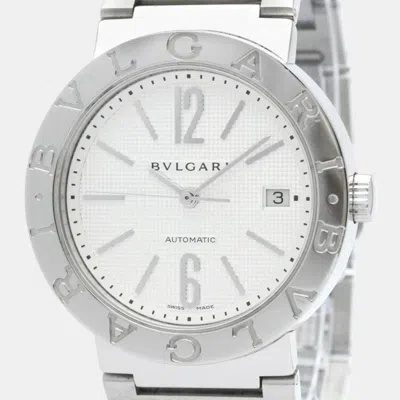 Pre-owned Bvlgari Bb38ss Automatic Men's Wristwatch 38 Mm In Silver