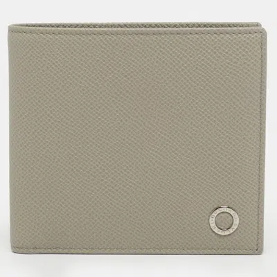 Pre-owned Bvlgari Bifold Wallet In Gray