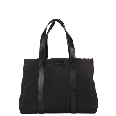 Pre-owned Bvlgari Black Canvas Leather Handbag Tote Bag ()