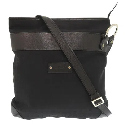 Pre-owned Bvlgari Black Canvas Leather Shoulder Bag ()