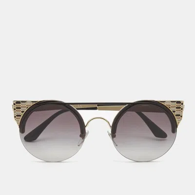Pre-owned Bvlgari Black Gradient 6088 Cat Eye Sunglasses