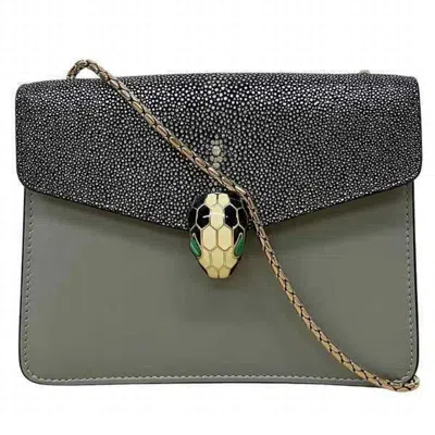 Pre-owned Bvlgari Black Gray Shoulder Bag ()