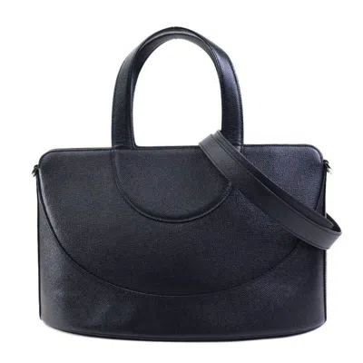 Pre-owned Bvlgari Black Leather Handbag Shoulder Bag ()