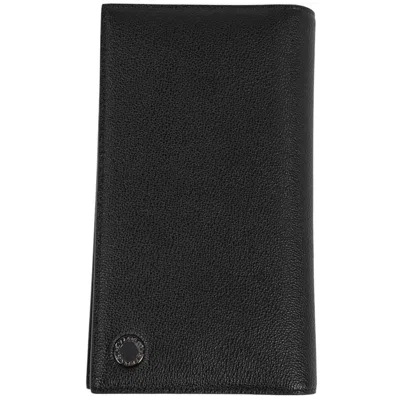 Pre-owned Bvlgari Black Leather Long Bill Wallet (bi-fold) ()