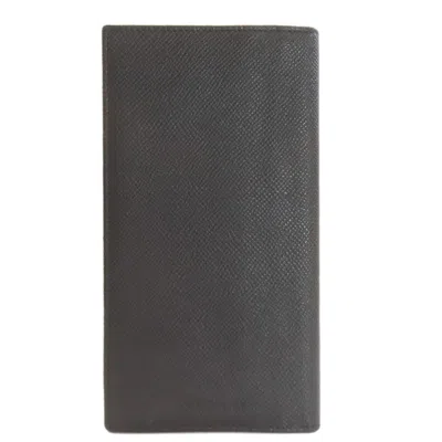 Pre-owned Bvlgari Black Leather Long Wallet (bi-fold) ()