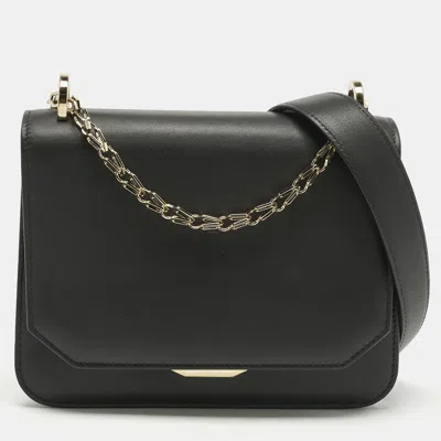 Pre-owned Bvlgari Black Leather Serpenti Hypnotic Shoulder Bag