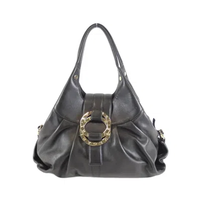 Pre-owned Bvlgari Black Leather Shoulder Bag ()