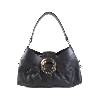 Pre-owned Bvlgari Black Leather Shoulder Bag ()