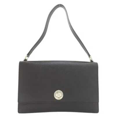 Pre-owned Bvlgari Black Leather Shoulder Bag ()