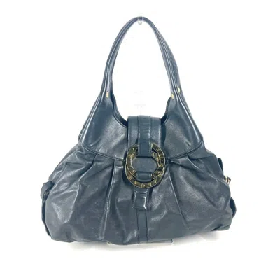 Pre-owned Bvlgari Black Leather Shoulder Bag Tote Bag ()