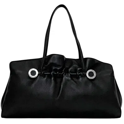 Pre-owned Bvlgari Black Leather Tote Bag ()