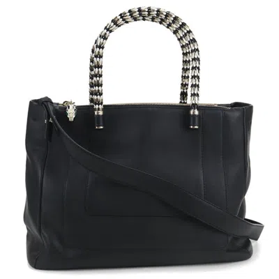 Pre-owned Bvlgari Black Leather Tote Bag ()