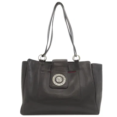 Pre-owned Bvlgari Black Leather Tote Bag ()
