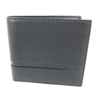 Pre-owned Bvlgari Black Leather Wallet (bi-fold) ()