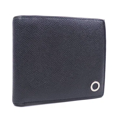 Pre-owned Bvlgari Black Leather Wallet (bi-fold) ()