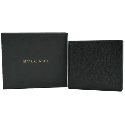 Pre-owned Bvlgari Black Leather Wallet (bi-fold) ()