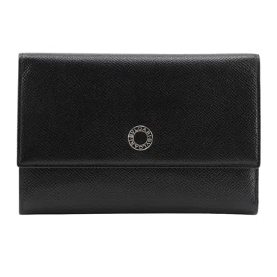 Pre-owned Bvlgari Black Leather Wallet (bi-fold) ()