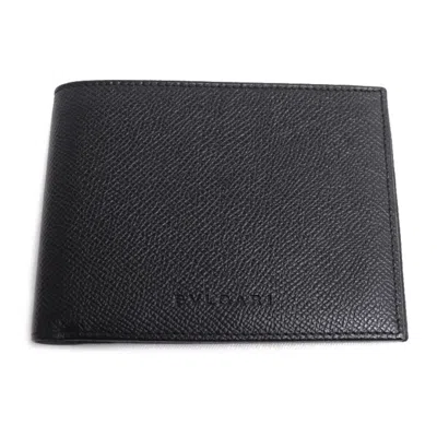Pre-owned Bvlgari Black Leather Wallet (bi-fold) ()
