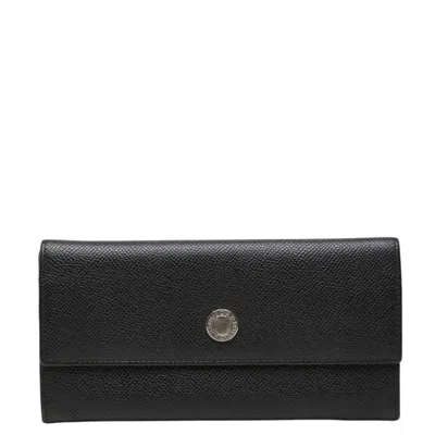 Pre-owned Bvlgari Black Leather Wallet (bi-fold) ()