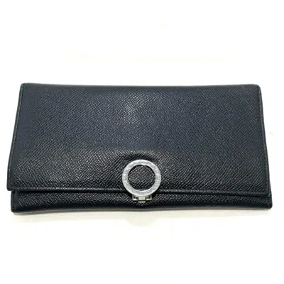 Pre-owned Bvlgari Black Long Wallet (bi-fold) ()