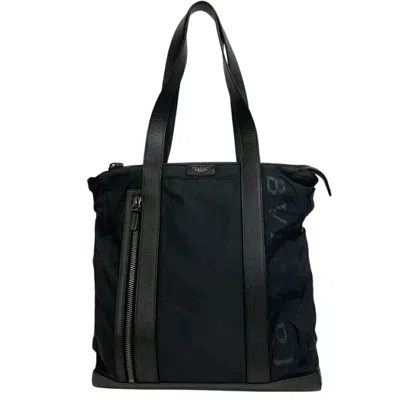 Pre-owned Bvlgari Black Nylon Leather Shoulder Bag ()