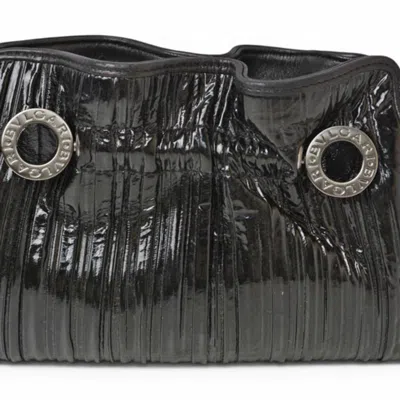 Pre-owned Bvlgari Black Patent Leather Clutch Bag ()