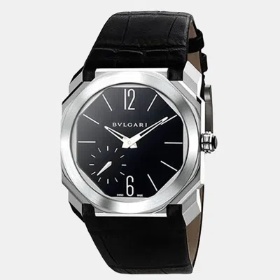 Pre-owned Bvlgari Black Platinum Octo Finissimo 102028 Automatic Men's Wristwatch 40 Mm