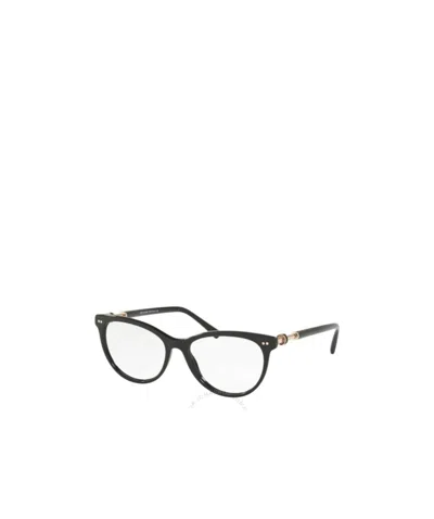 Bvlgari Black Round Frame Flat Mirror In White