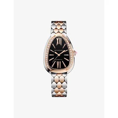 Bvlgari Black Serpenti Seduttori 18ct Gold, Stainless-steel Diamond Automatic Watch