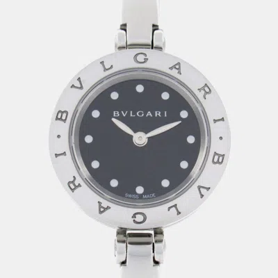 Pre-owned Bvlgari Black Stainless Steel B.zero1 Quartz Women's Wristwatch 23 Mm