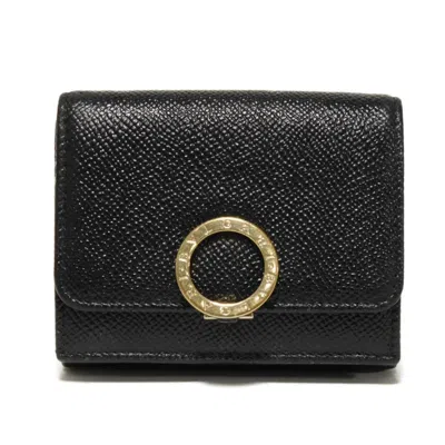 Pre-owned Bvlgari Black Wallet (tri-fold) ()