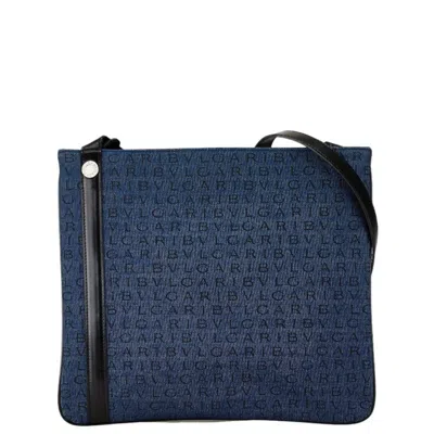 Pre-owned Bvlgari Blue Denim Shoulder Bag ()