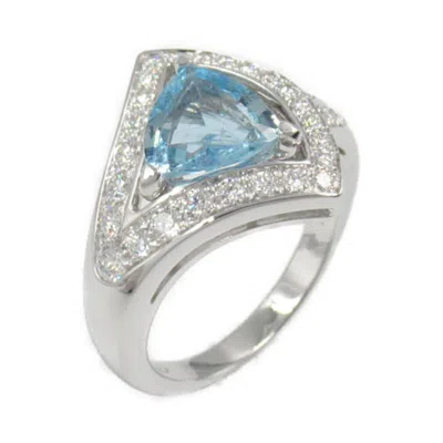 Pre-owned Bvlgari Blue Gold (18k) Band Ring ()