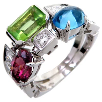 Pre-owned Bvlgari Blue Gold Band Ring ()